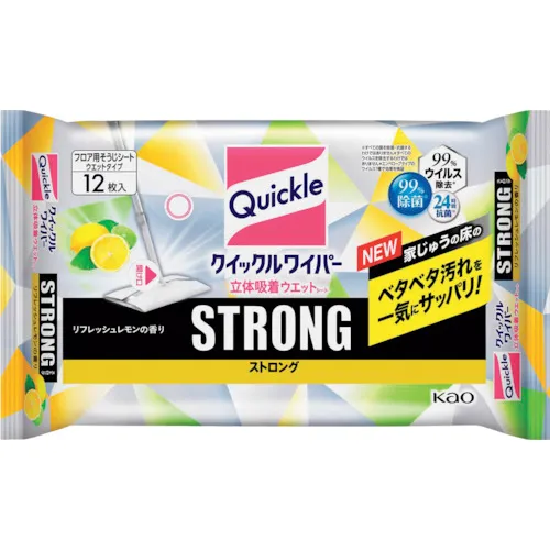 Kao Quickle雨刮器3D吸附湿板浓烈的清爽柠檬12张