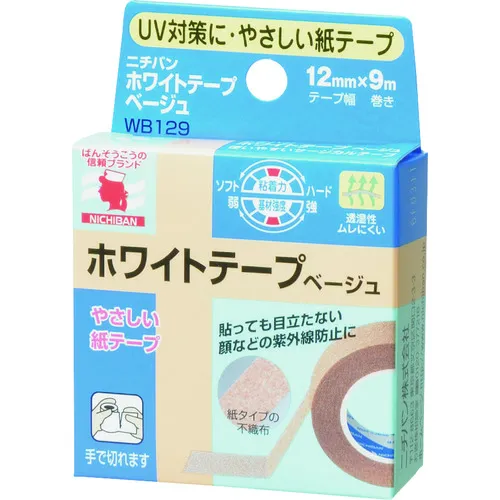 Nichiban White Tape Beige WB129 12mm x 9m