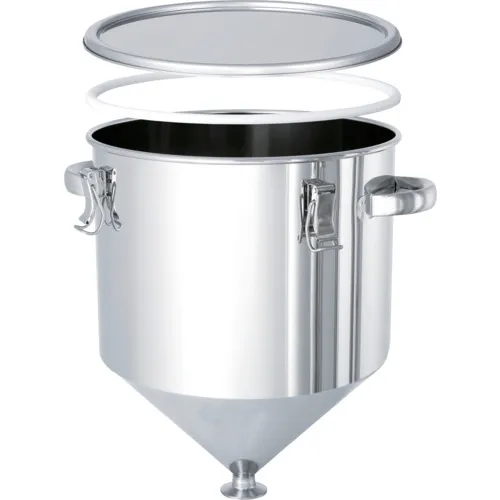 Monevate Hopper型PTFE垫片配备了配备的容器36L