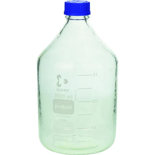 Sibata安全外套螺钉瓶带蓝色帽3.5L