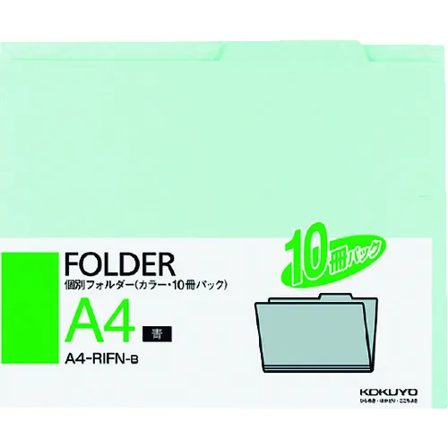 Kokuyo单个文件夹A4蓝色10件A4-RIFN-B