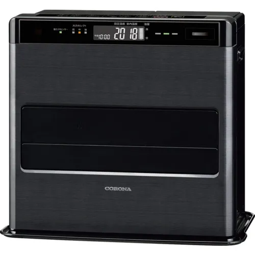 Corona油扇加热器WZ系列木制12 Tatami Tatami Grand Black