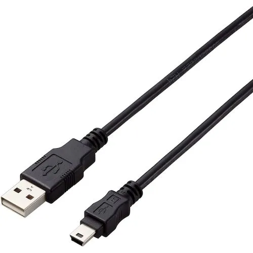 Elecom USB 2.0电缆A Minib类型固定规格2M黑色