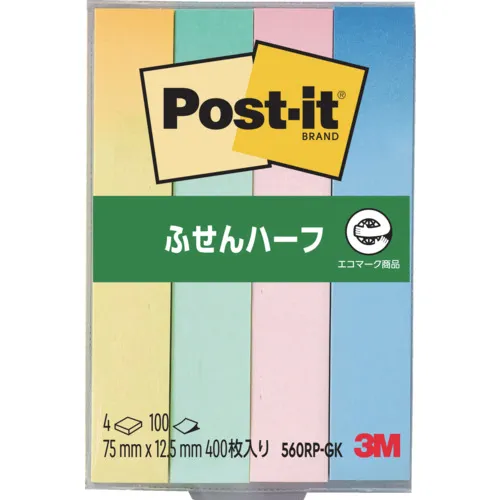 3M Post-It 75x12.5mm 100张X 4垫，4种颜色混合