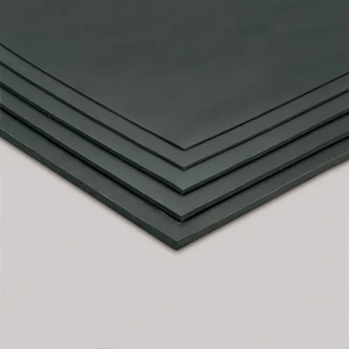 Terramoto Flat橡胶垫天然6mm厚的黑色1m x 10m