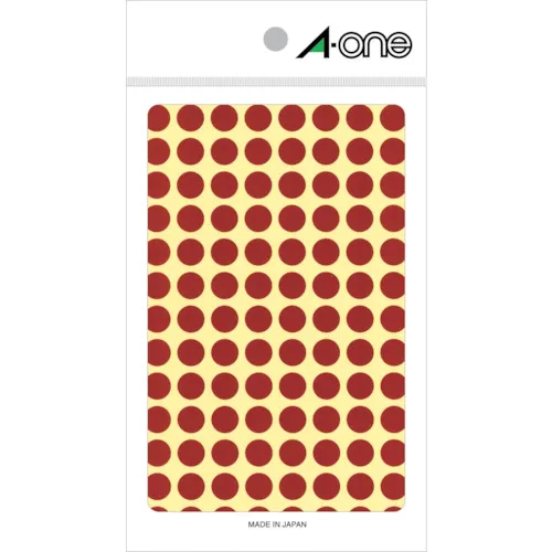 3M A-ONE（TM）颜色标签圆形9mmφ棕色（14张）