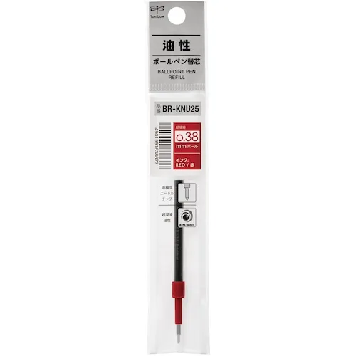 Ｔｏｍｂｏｗ　ボールペン替芯　赤　モノグラフライト用　０．３８