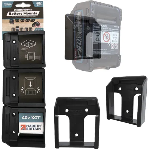 Makita 40vxgt（6件）黑色的隐形安装电池支架
