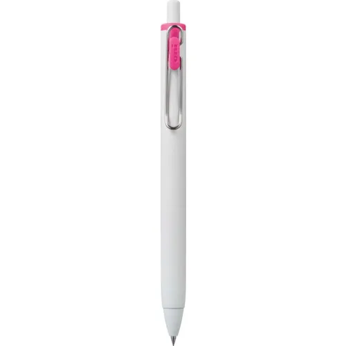 Uni Gel Ink Ballpoint Pen Uniball一个0.38mm UMN-S-38轴颜色：灰白色墨水颜色：粉红色