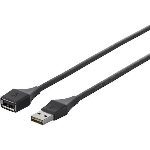 布法罗两种USB2.0 A到延长电缆0.5m黑色