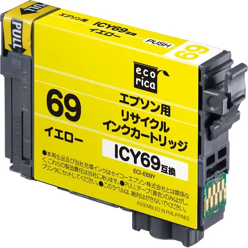Ecorica iCy69兼容的回收墨盒黄色