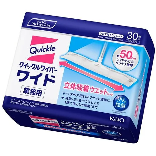KAO Commercial Quickle雨刷3D粘合湿板（30张纸）