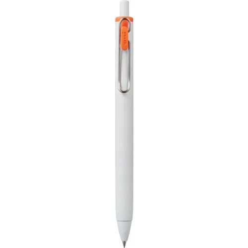 ｕｎｉ　ゲルインクボールペン　ユニボール　ワン　０．３８ｍｍ　ＵＭＮ－Ｓ－３８　軸色：オフホワイト　インク色：オレンジ