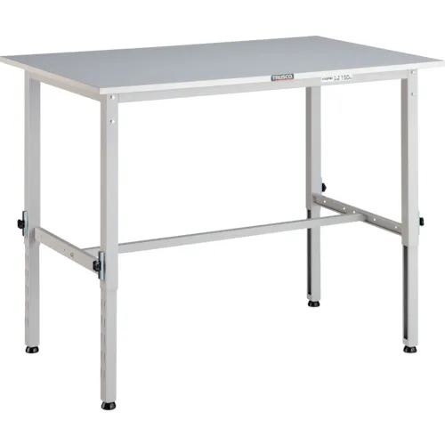 Trusco轻巧的工作表高度可调（150kg）AEM类型1200x900xh650-950基本类型的白色