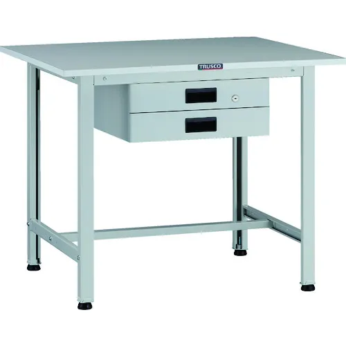 Trusco轻载工作台（200kg）AO类型900x750xH740薄2层抽屉白色
