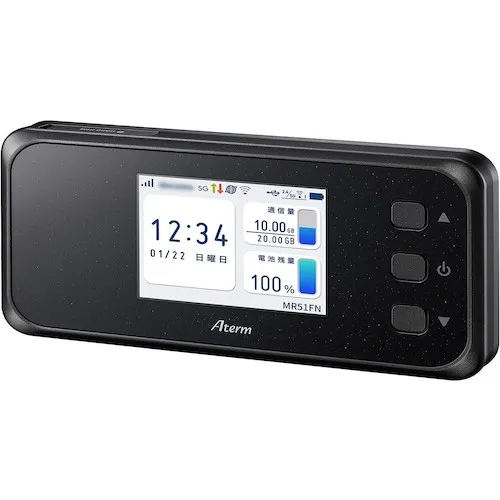 ATERT NEC平台ATERM MR51FN无SIM-Free 5G移动路由器