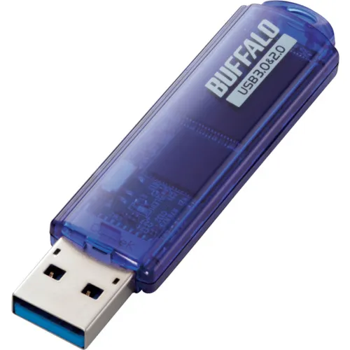 Buffalo USB 3.0兼容USB内存标准型号64GB蓝色