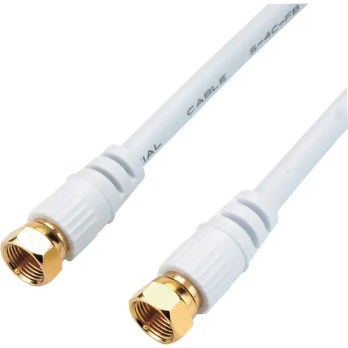 Horic天线电缆5M白色双面螺钉连接器HAT50-041SSWH