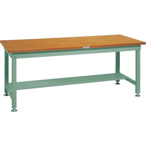 ＴＲＵＳＣＯ　中荷重作業台（１２００ｋｇ）ＨＷ型　１５００Ｘ９００ＸＨ７４０　基本タイプ　グリーン色　緑