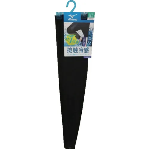 [有限的库存] Mizuno Men's Plain绑腿10/L凉爽吸水快速干燥M-L：HS黑色