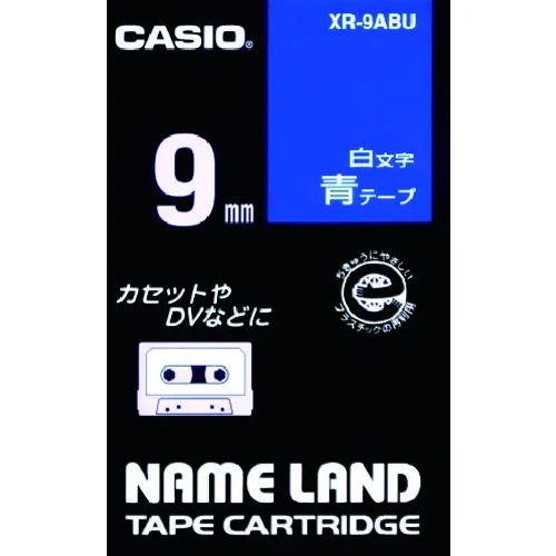 Casio Nameland蓝色胶带，带9mm白色字母