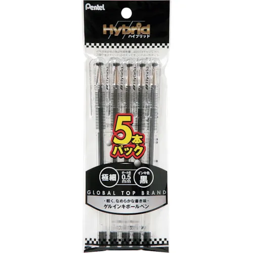 Pentel Pack Hybrid G黑色5件