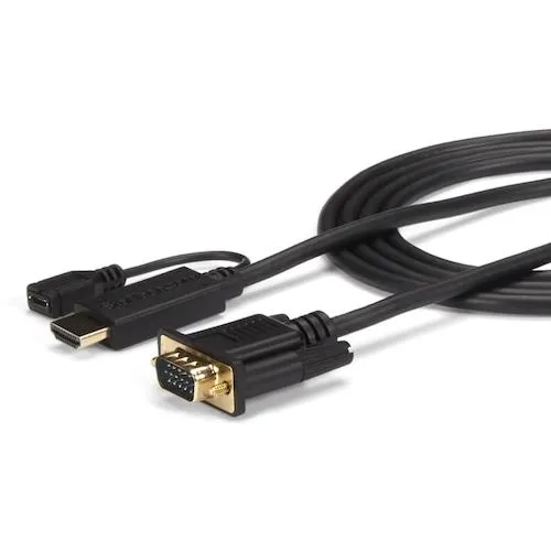 Startech显示转换电缆/HDMI -VGA/91cm/1080p/bk
