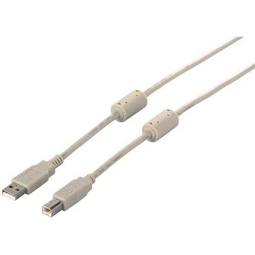 水牛USB 2.0电缆（a至b），带铁氧体芯2M象牙