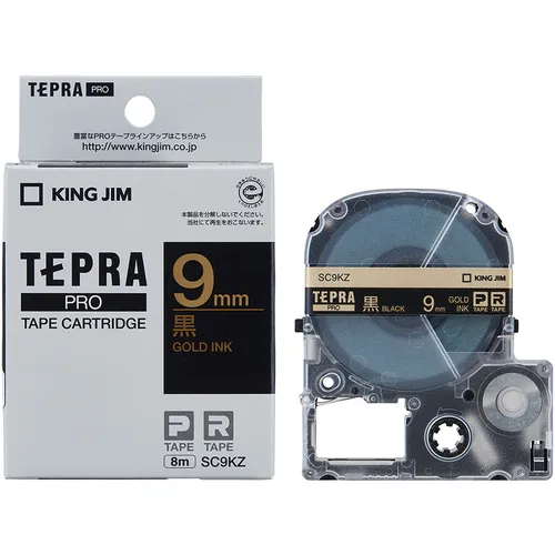 国王吉姆[fure]“ tepra”专业录像带9mm黑色标签/金字母长度8m