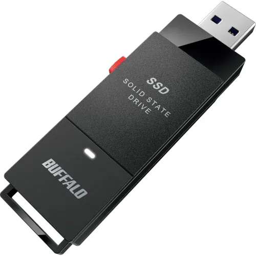 Buffalo PC兼容USB 3.2（GEN2）电视录音棒类型SSD 1TB黑色type-C包括