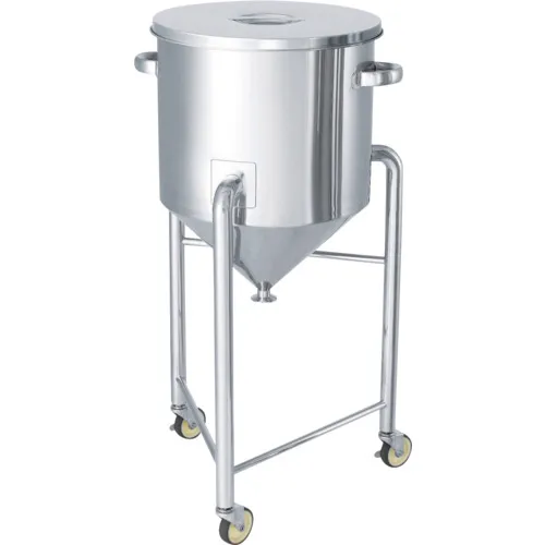 单纯不锈钢罐料斗型通用通用容器，腿500L