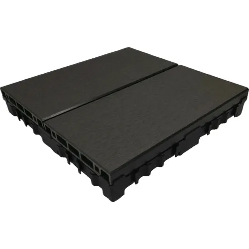 ECOROCA简单关节系统甲板空气J DECK 300x300平面深灰色