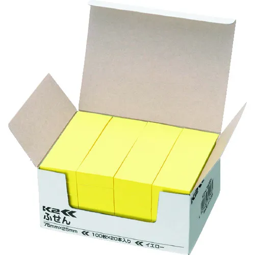 [停产] Kokuyo贴纸<K2> 75 x 25mm黄色100张X 20件K2 MAE-7525Y