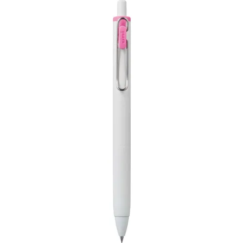Uni Gel Ink Ballpoint Pen Uniball一个0.38mm UMN-S-38轴颜色：灰白色墨水颜色：淡粉红色