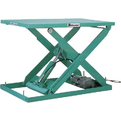 Bishamon Table Lift 2ton脚开关均匀负载2000公斤升降高度1250毫米桌2400 x 1200毫米