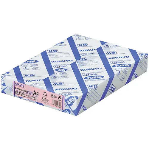 Kokuyo PPC彩纸共享纸64g A4 500张桃peach kb-c39p