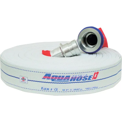 ＩＷＡ　散水／消防用　１．３ＭＰａ　軽量ホース　ゴルフアルファ　アルミ製町野式金具付（アルミ加締）