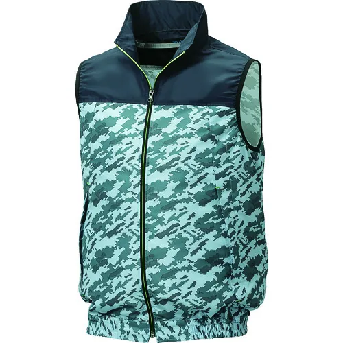 空调服装 - 聚酯休闲空调背心服装仅海军X海军迷彩M