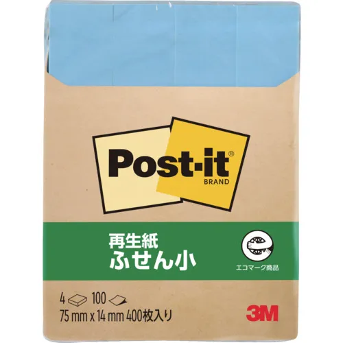 3M Post-It 75x14mm 100张X 4垫蓝色