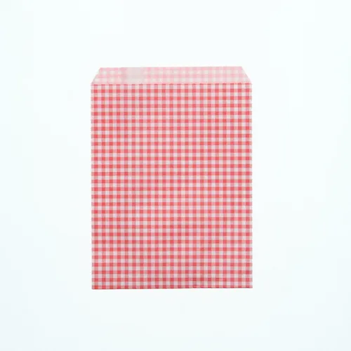 Heiko Flat Bag图案小包R型Gingham迷你红色R-70 200张