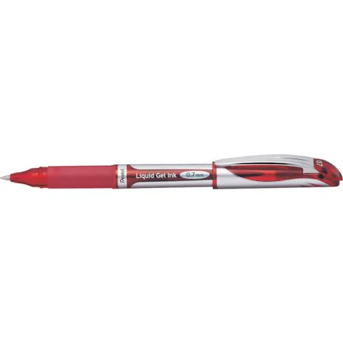 Pentel Ballpoint Pen Energel Cap类型0.7mm红色