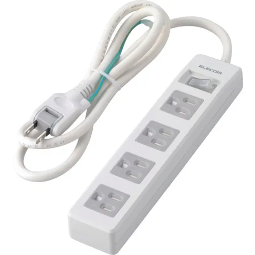 Elecom Tap 3P 4插座2P散装开关，带有磁铁，除尘器，1M ROHS
