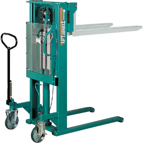 Bishamon Fork升降机Traver Lift（手动液压型）均匀负载500kg叉尺寸600 x 110mm冲程1200mm