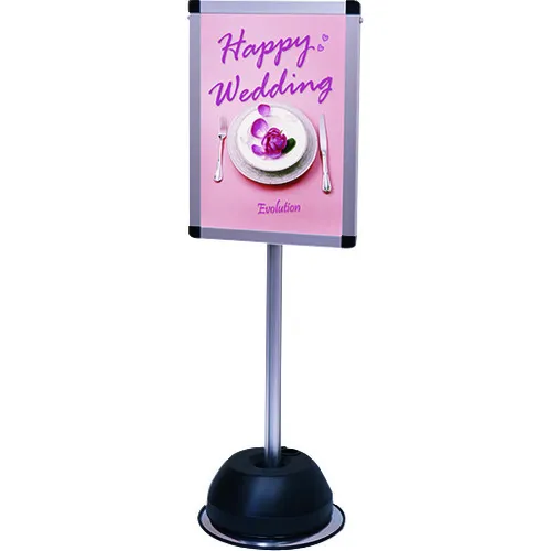 ＴＯＫＩＳＥＩ　屋外ポールサインスタンド　Ａ３片面シルバー
