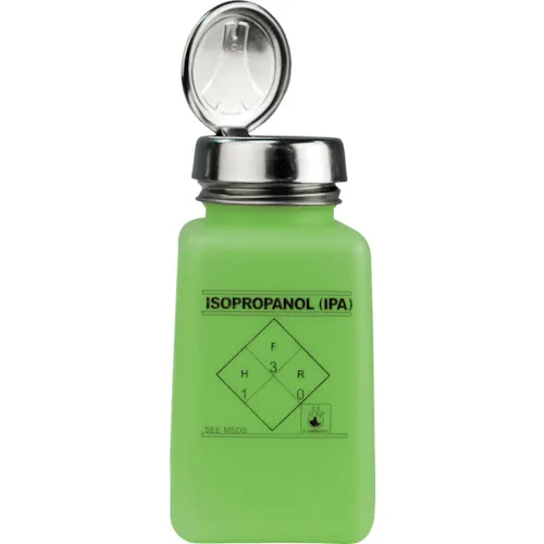 DESCO静态扩散瓶绿色一触HDPE 180cc打印“ IPA”
