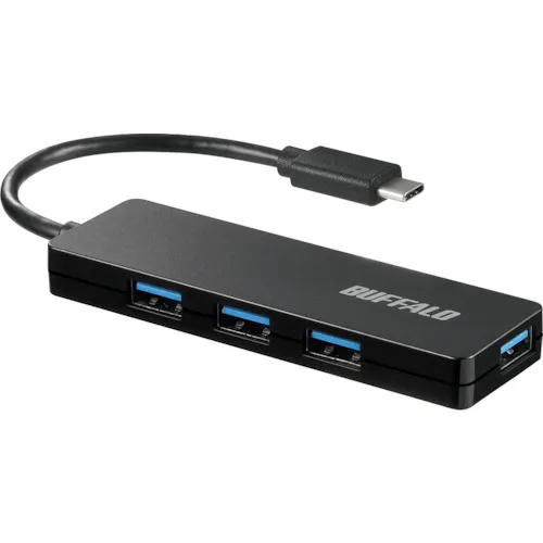 布法罗USB3.1（GEN1）型C型4端口总线电源枢纽黑色
