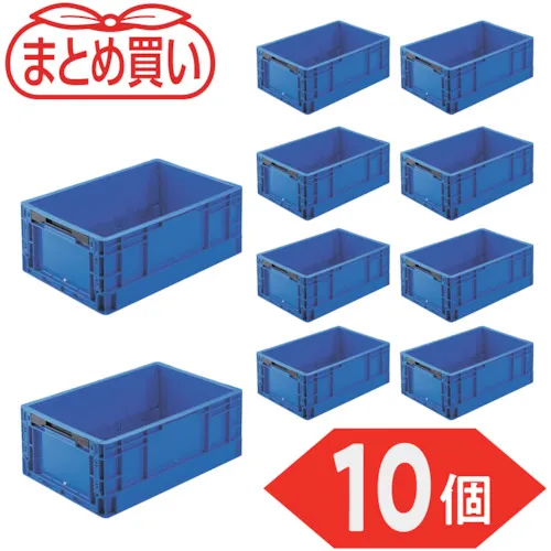 Trusco [散装购买] Oricon TPO型折叠容器TP标准24升深蓝色10件