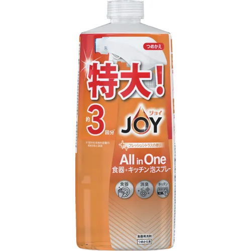 P＆G Joy Allinone餐具 +厨房泡沫喷雾新鲜柑橘香气3份690ml