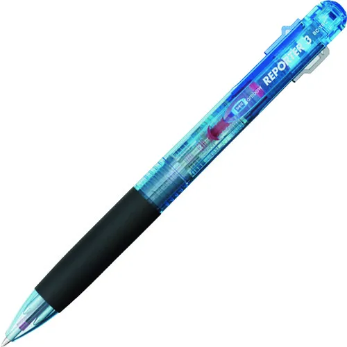 Tombow 3色圆珠笔记者3透明蓝色