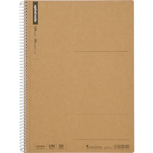 Maruman B5螺旋笔记本，80张普通床单